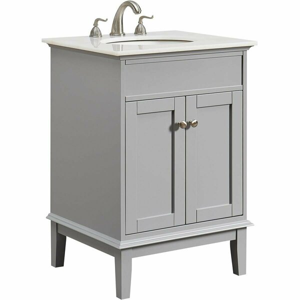 Elegant Decor 24 in. Single Bathroom Vanity Set, Grey VF-1027